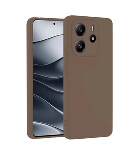 Xiaomi Redmi Note 14 4g Kılıf First Silikon - Kahverengi