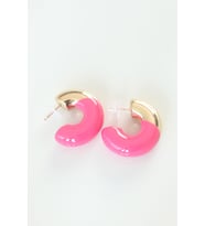 CCB Pembe Gold Çift Renk Küpe 5886 - HEP-1917-3510