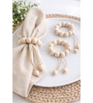 Boho Tarzı Peçete Yüzüğü 6'lı Set