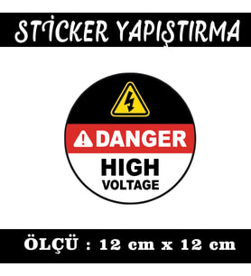 yüksek elektrik dikkat etiket sticker - 2 adet çıkartma araba motosiklet kask atv tablet pc buzdolabı otomobil bilgisayar uyumlu