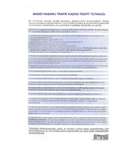 DİLMAN 3002 KAZA TESPİT TUTANAĞI FORMU OTOKOPİLİ - TEKLİ