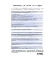 DİLMAN 3002 KAZA TESPİT TUTANAĞI FORMU OTOKOPİLİ - TEKLİ