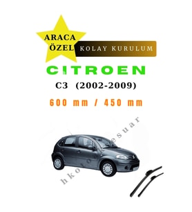Citroen C3 (2002-2009) Araca Özel Silecek Ön İki