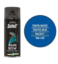 Selsil Rainbow Akrilik Sprey Boya TRAFİK MAVİ 400 ml. - RAL5017