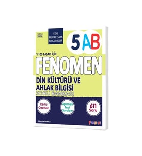 Fenomen Yayıncılık Fenomen Okul 2025 5. Sınıf Din Kültürü A - B Konu Özetli Soru Bankası (Çok Renkli)