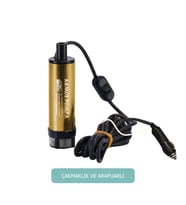 KIZILIRMAK 12 VOLT ALÜMİNYUM DALGIÇ TİPİ SIVI AKTARMA POMPASI (FİLTRE + ÇAKMAKLIK+ ARAPUAR)
