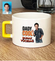 Kişiye Özel Karikatürlü Babaya Hediye Daddy Cool Lüks Fincan Babalar Günü Hediyesi