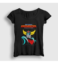 Presmono Kadın Siyah Poster Ufo Robot Grendizer Goldorak T-Shirt 471863tt