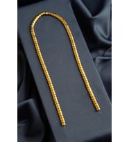 Hematit Doğal Taş Parlak Gold Yassı Balık Sırtı Kesim 6x4mm Dizi [AA]