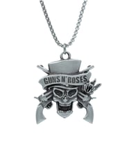 Guns'n Roses Örme Zincir Kolye - Gümüş Kaplama - Erkek Kadın Kolye - No:1543