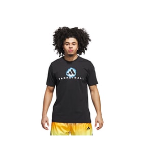 adidas Fdn Hbr Tee 2 Erkek Basketbol Tişörtü JV8420 Siyah