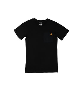 Half Life Cep Logolu Cep Logo Tasarımlı Siyah Tişört