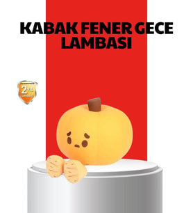 Pumpkin Led Night Light Dokunmatik Şarjlı Silikon Gece Lambası