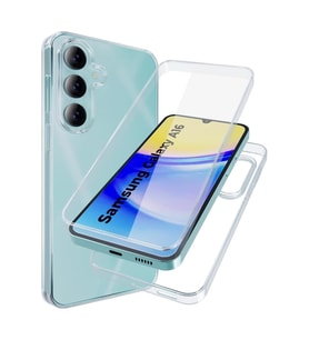 Samsung Galaxy A16 Kılıf Şeffaf 360 Ön Arka Korumalı Silikon