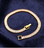 Sıralı Çelik Bileklik (Gold)