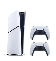 Sony Playstation 5 Slim Dijital Edition Oyun Konsolu + 2 Dualsense Kol (Beyaz)
