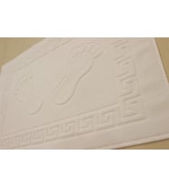 Greek Desen Havlu Banyo Paspası 50x75Cm - Beyaz