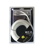 Qline 5 Metre RCA Kablo %100 Bakır (Beyaz)
