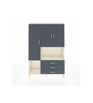 Arges Gardrop 6 Raflı 3 Çekmeceli 3 Kapaklı 132x30x195 Aytaşı-Antrasit