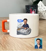 Kişiye Özel Karikatürlü Makine Mühendisi Lüks Fincan Mühendisler Günü Hediyesi