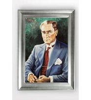 Gümüş Çerçeveli Atatürk Tablo a766