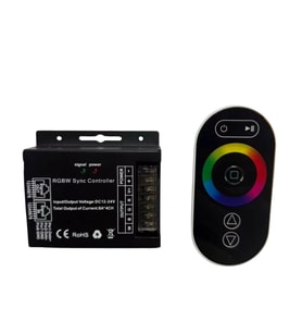 36A Müzikli Sese Duyarlı RGB+W Dokunmatik Kumandalı RF Dimmer 12-24V