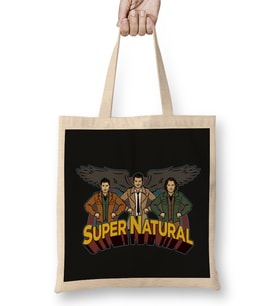 Supernatural Shotgun Shuts His Cakehole Bez Çanta Uzun Saplı