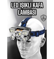 Northcity Kafa Lambası Hafif ve Esnek Çift Anahtarlı LED Far - Su Geçirmez, USB Şarjlı ve 4 Modlu