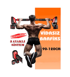 3POD 3 Ayaklı 92-120CM Koridor Kapı Barfiksi Barfix Aleti Çubuğu Çekme Barı Demiri Bar