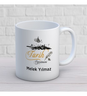 Kişiye Özel Meslek Tarih Öğretmeni Hediyelik Kupa Bardak