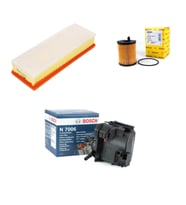 Bosch Filtre Bakım Seti Citroen C3 Picasso 1.6 HDI Dizel 2002-2008 Hava + Yağ f. + Yakıt Filtre Bosch