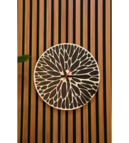 Erdizden Mandala Desenli Çift Lazer Kesim Mdf Duvar Saati (Akçaağaç)