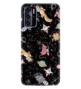 Reeder P13 Blue 2022 Kılıf Silikon Desen Özel Seri Planet Animals 1771