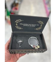 Sallanan Kanat Kolye Pandora Bileklik Set Çelik
