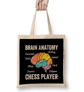 Chess Brain Anatomy Of A Chess Player Bez Çanta Uzun Saplı