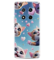 Honor Magic 7 Lite Kılıf Boutique Baskılı Resimli Kalp ve Kedi Pcode -035