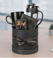 Kişiye Özel Fotoğraflı Çerçeve,Cüzdan,Fincan Ve French Press Premium Erkek Seti