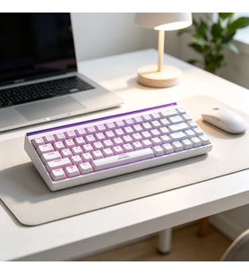 RGB Işıklı Gaming Oyuncu Klavyesi - Kompakt Kablolu Mekanik Hisli Klavye, Renkli LED Aydınlatmalı, Türkçe Q Klavye