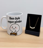 Mektup Kupa Ve Kolye Hediye Seti
