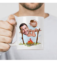Kişiye Özel Kurtarın Beni Karikatürlü Kupa Bardak