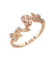 Pırlanta ve Morganite Taşlı Düş Bahçesi Yüzük