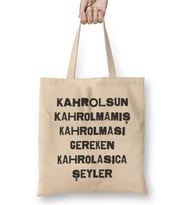 Komik Söz Gereken Kahrolasıca Şeyler Bez Çanta Uzun Saplı