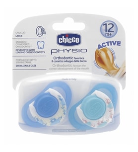 Chicco 2 li Physio Kauçuk Emzik 12 ay+ Erkek