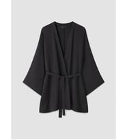 LCW DREAM Siyah Kuşaklı Oversize Kadın Sabahlık