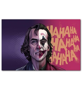 Cakatablo Joker Joaquin Phoenix Hahaha Karikatürize MDF Tablo