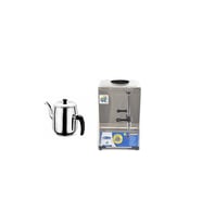 İDEAL ÇELİK Platin 10 Litre Elektrikli Pleytsiz Çay Kazanı Kahveci Kazanı Kahve Ve Çay Ocağı-Demlikli