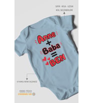Anne ve babaya özel Kısa Kollu Bebek Body %100 Pamuk