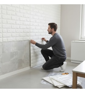 3D Tuğla Desenli Duvar Paneli Kendinden Yapışkanlı Isı & Ses Yalıtımlı