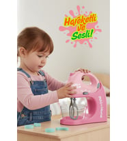 Pembe Hareketli ve Sesli Oyuncak Mikser Evcilik Mutfak Oyunu 18x18 Cm
