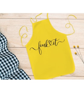 BK Gift Fcuk Tasarımlı Sarı Mutfak Önlüğü Aşçı Hediyesi, Arkadaşa Hediye-4